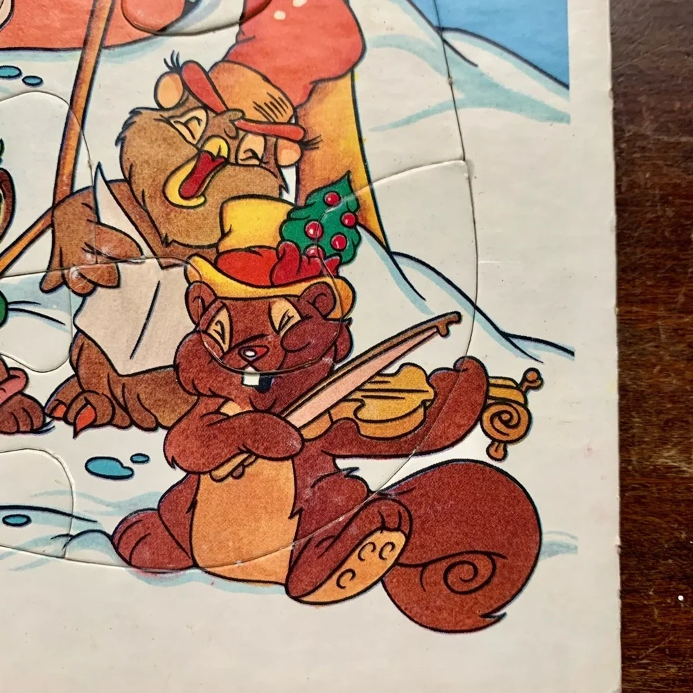 Vintage Golden Frame Tray Puzzle Rudolph the Red Nosed Reindeer 80s